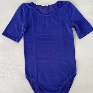 Wolford Bodysuit ~ Small ~ Cotton / Nylon Blend ~Short Sleeve ~Royal Blue